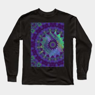 psychedelic star wave kaleidoscope Long Sleeve T-Shirt